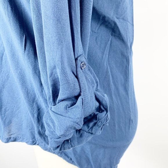 Spense Medium Navy Blouse Pleats Pleated - Picture 4 of 7